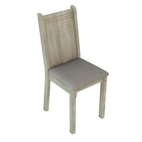Cadeira Madesa Lucy - Acácia/Suéde Pérola