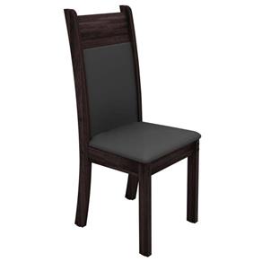 Cadeira Madesa Nebraska - Rustic Cinza/Preto/Courino Preto