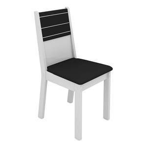 Cadeira Madesa Olga - Branco/Preto