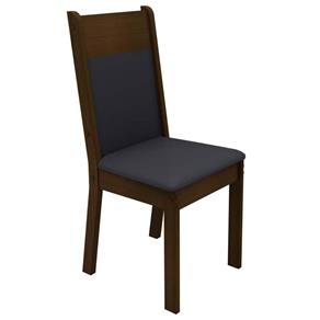 Cadeira Madesa Veneza - Imbuia/Preto/Courino Preto