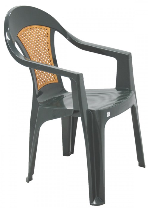 Cadeira Malibu com Braços e Tela Verde/rádica
