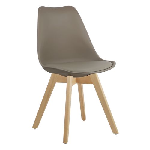 Cadeira Marrom Nude Charles Eames Style Soft Wood em PP