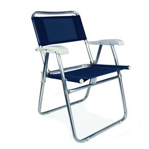 Cadeira Master Alumínio Até 120kg Tela Sannet Azul - MOR 2102