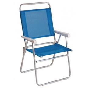 Cadeira Master Plus Alumínio Azul MOR