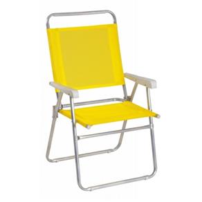 Cadeira Master Plus de Alumínio Amarelo - Mor