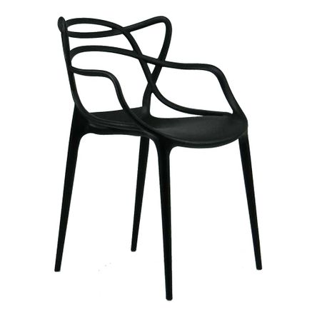 Cadeira Mix Chair Allegra Polipropileno Preto Byartdesign