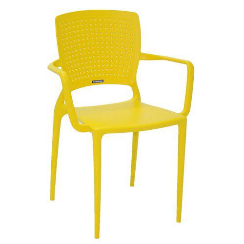 Tudo sobre 'Cadeira Moderna com Braços - Tramontina Safira - Amarelo'