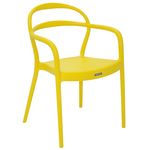 Cadeira Moderna com Braços - Tramontina Sissi - Amarelo