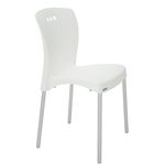 Cadeira Mona Pernas Anodizadas Branco Tramontina 92050010