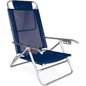 Cadeira Mor Reclinável em Alumínio com 5 Posições 2137 – Azul