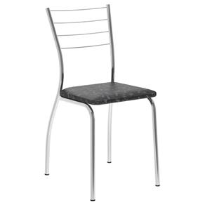 Cadeira Móveis Carraro 1700 - Cromada/Preta