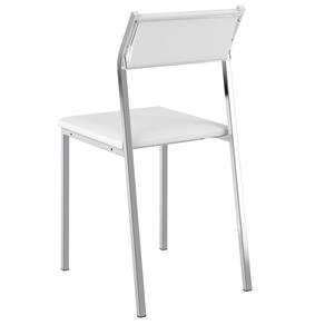 Cadeira Móveis Carraro 1709 - Cromada/Branca