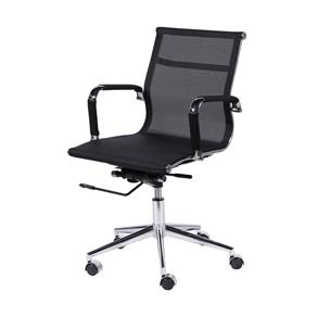 Cadeira Office Eames Baixa Giratória Preta - Or Design - Preto