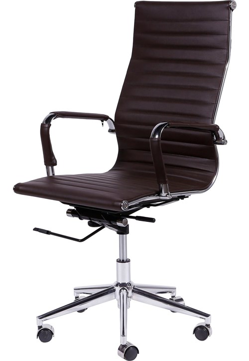 Cadeira Office Eames Esteirinha Alta Giratória OR Design Marrom