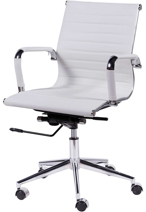 Cadeira Office Eames Esteirinha Baixa Giratória Branco OR Design