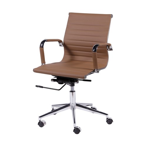 Cadeira Office Eames Esteirinha Baixa Giratória Caramelo OR Design