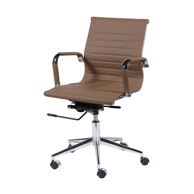 Cadeira Office Eames Esteirinha Baixa Giratória Caramelo - Or Design