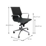 Cadeira Office Eames Esteirinha Baixa Giratória Or-3301 – Or Design - Cinza