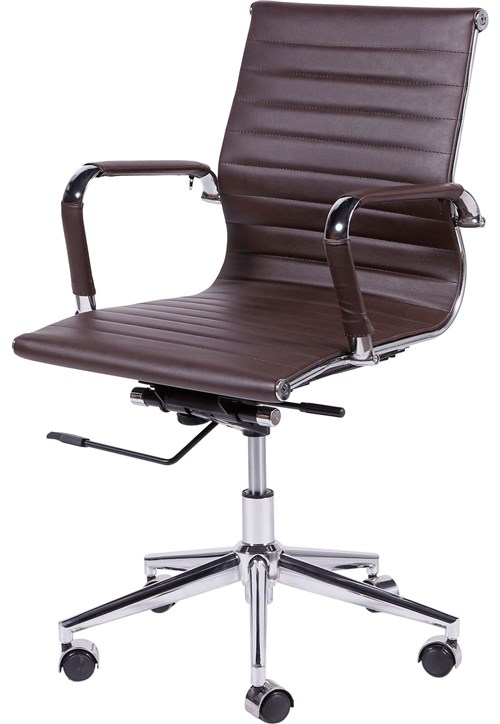 Cadeira Office Eames Esteirinha Baixa Giratória OR Design Marrom