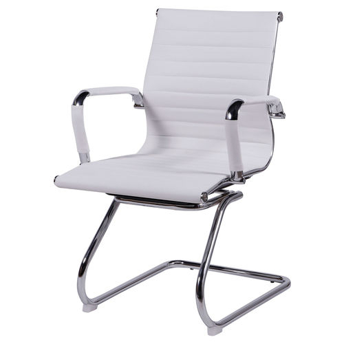 Cadeira Office Eames Esteirinha Fixa Branco Ór Design