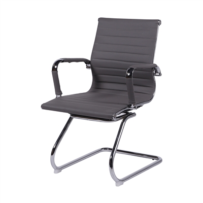 Cadeira Office Eames Esteirinha Fixa Cinza - Or Design