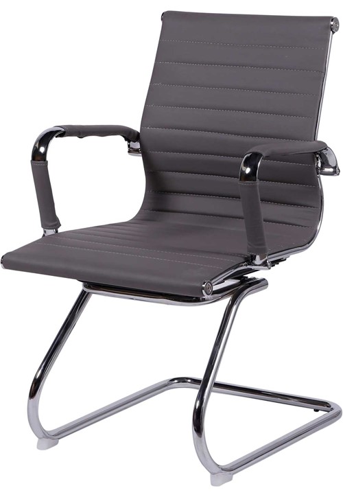 Cadeira Office Eames Esteirinha Fixa Cinza OR Design