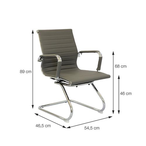 Cadeira Office Eames Esteirinha Fixa Or-3301 – Or Design - Caramelo