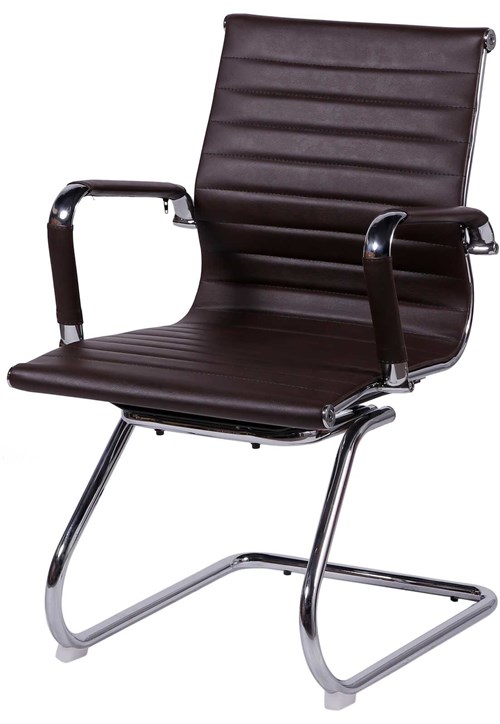 Cadeira Office Eames Esteirinha Fixa OR Design Marrom