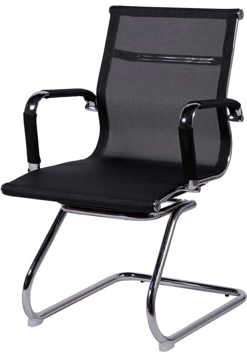 Cadeira Office Eames Tela Fixa Giratória Preto OR Design