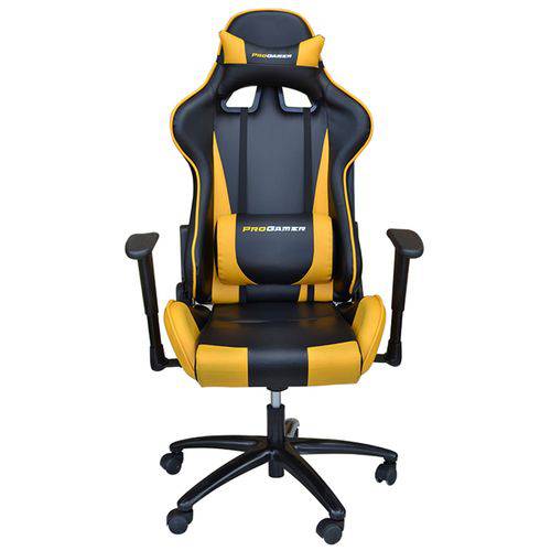 Cadeira Office Pro Gamer V2 em Pu Preta e Amarela - 36690