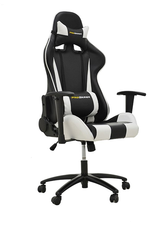 Cadeira Office Pro Gamer V2 Preta e Branco Rivatti Móveis