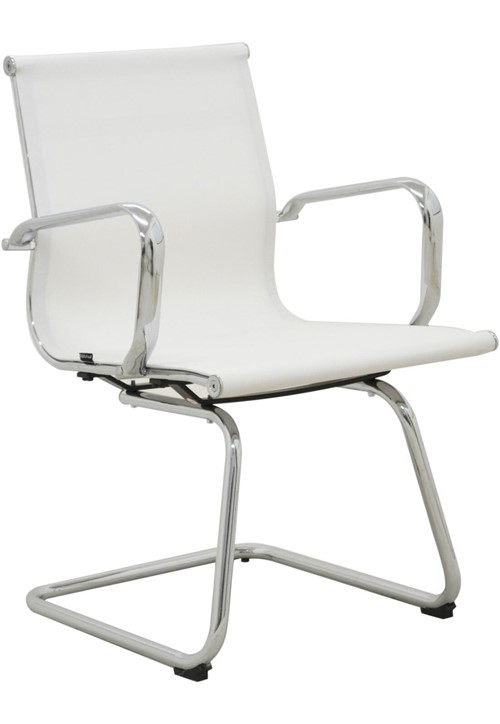 Cadeira Office Sevilha Fixa Tela Branca Rivatti Móveis - Tricae