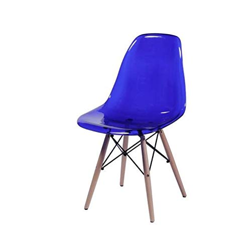 Cadeira Or Design Eames DKR Azul, Base de Madeira