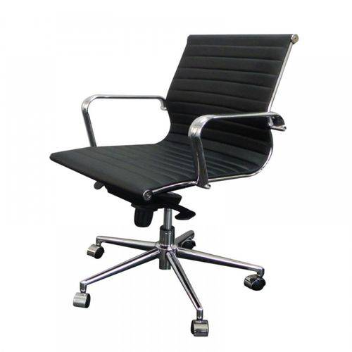 Cadeira Or Design Office Eames Esteirinha Baixa Giratória Or-3301 Preta