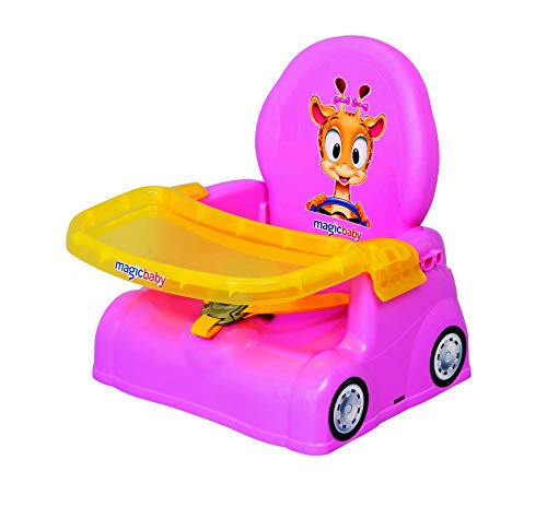 Cadeira Papinha Girafa, Magic Toys, Rosa/Amarelo