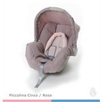 Cadeira para Auto Piccolina Cinza/Rosa - Galzerano