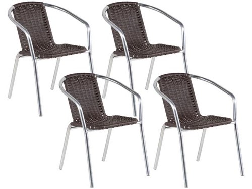Tudo sobre 'Cadeira para Jardim/Área Externa Alumínio - 4 Peças Alegro Móveis A99'