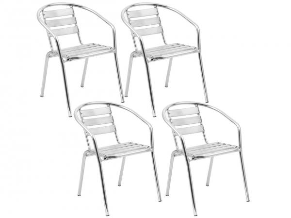 Cadeira para Jardim/Área Externa Alumínio - 4 Unidades Alegro Móveis A100