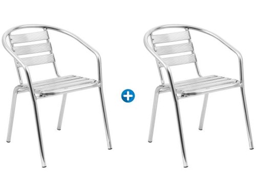 Cadeira para Jardim/Área Externa Alumínio - Alegro Móveis A100 2 Peças