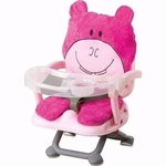 Cadeira para Refeição com Assento Regulável Hipopótamo - Rosa - Dican