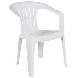 Cadeira Plástica com Apoio de Braço Atalaia Branca - Tramontina