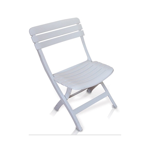 Cadeira Plástica Dobrável Ripada Branca - Antares