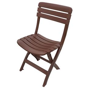 Cadeira Plástica Dobrável Ripada Marrom - Antares