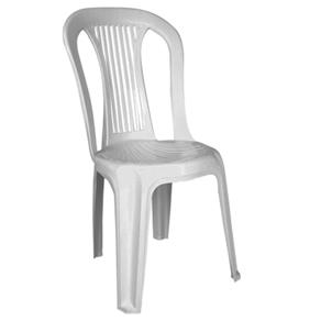 Cadeira Plastica Empilhavel Bistro Ponte Nova para Bares, Jardim e Varanda Branca