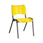 Cadeira Plástica ISO Empilhável AMARELA - KASMOBILE