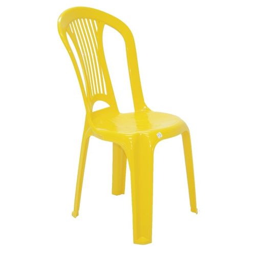 Cadeira Plastica Monobloco Atlantida Economy Amarela