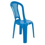 Cadeira Plastica Monobloco Atlantida Economy Azul