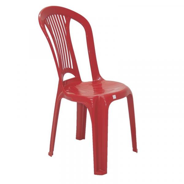 Cadeira Plastica Monobloco Atlantida Economy Vermelha - Tramontina