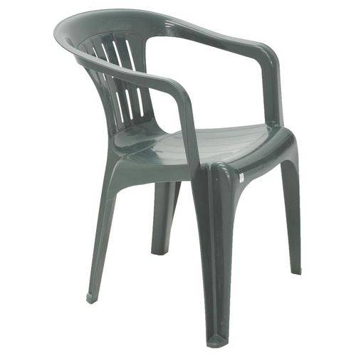 Tudo sobre 'Cadeira Plastica Monobloco com Bracos Atalaia Verde'