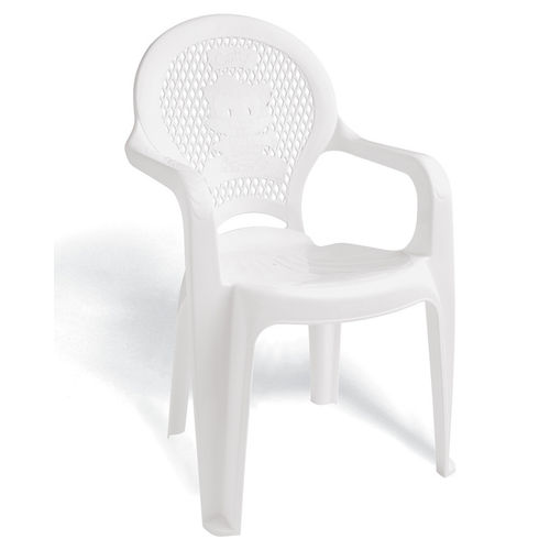 Cadeira Plástica Monobloco com Bracos Infantil Estampada Catty Branca Tramontina 92264/010